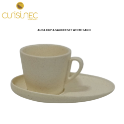 V-029-L-75-3-52649/50 AURA CUP & SAUCER SET WHITE SAND