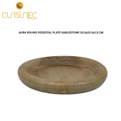 V-029-L-33-81002 AURA RND PEDESTAL PLATE SABLESTONE 20.3x20.3x2.5 CM