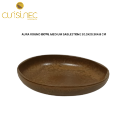 V-029-L-23-70856 AURA RND BOWL MEDIUM SABLESTONE 20.3X20.3X4.8CM