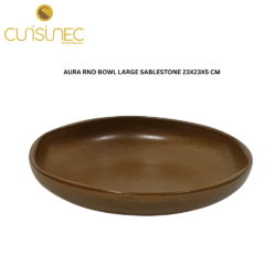 V-029-L-24-60648 AURA RND BOWL LARGE SABLESTONE 23X23X5 CM