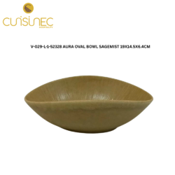 V-029-L-1-52328 AURA OVAL BOWL SAGEMIST 19X14.5X6.4 CM