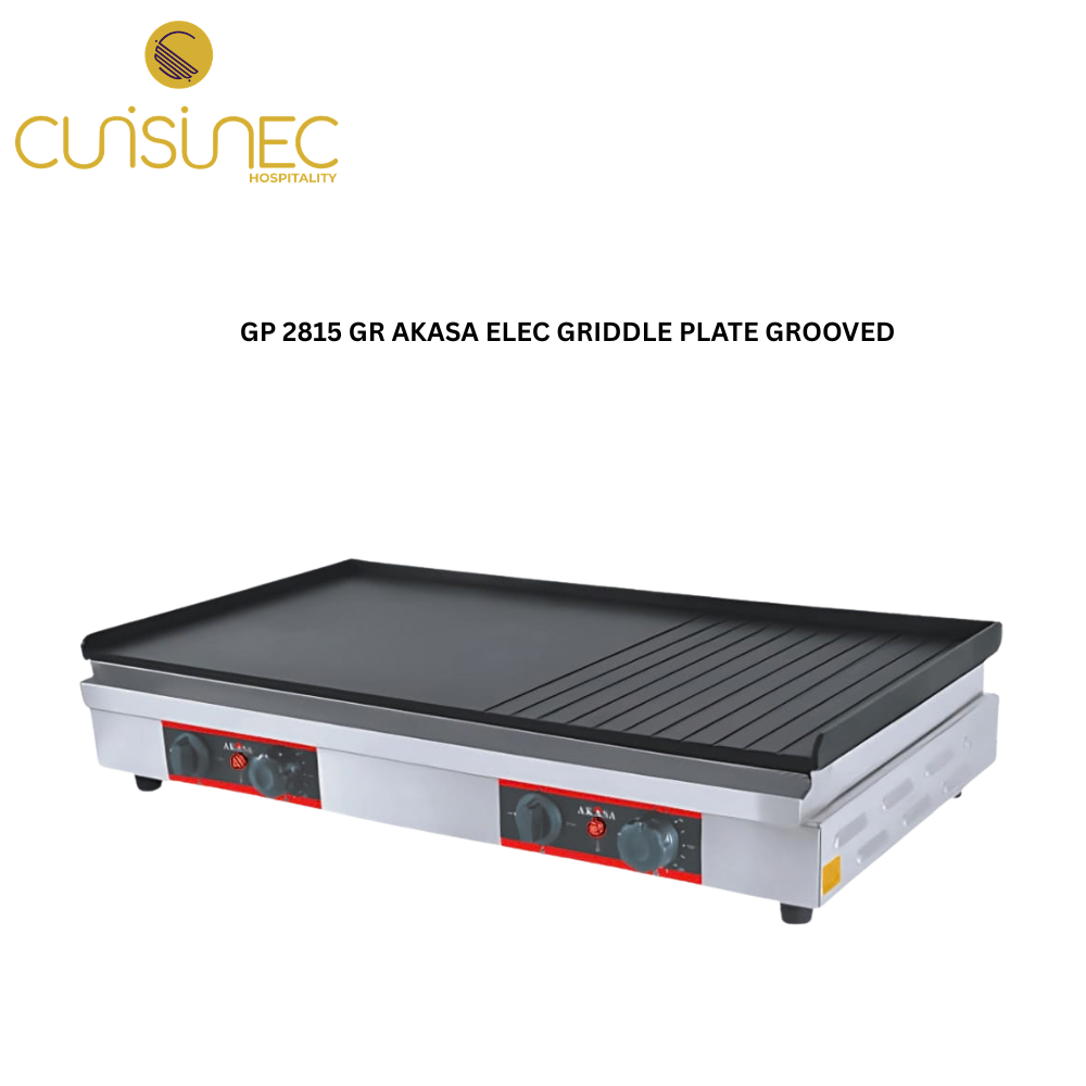 GP 2815 GR AKASA ELECTRIC GRIDDLE PLATE GROOVED