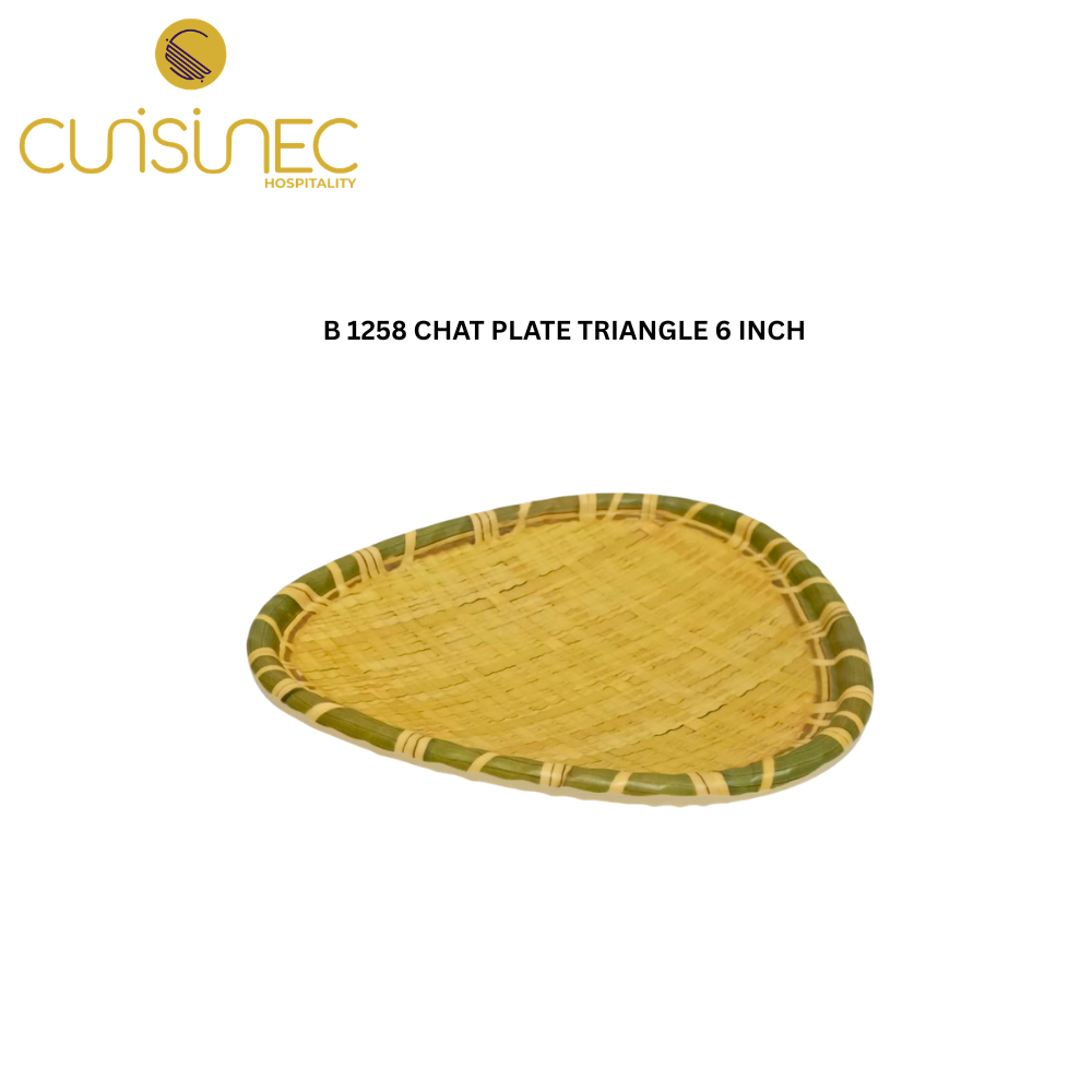 B 1258 CHAT PLATE TRIANGLE 6 INCH