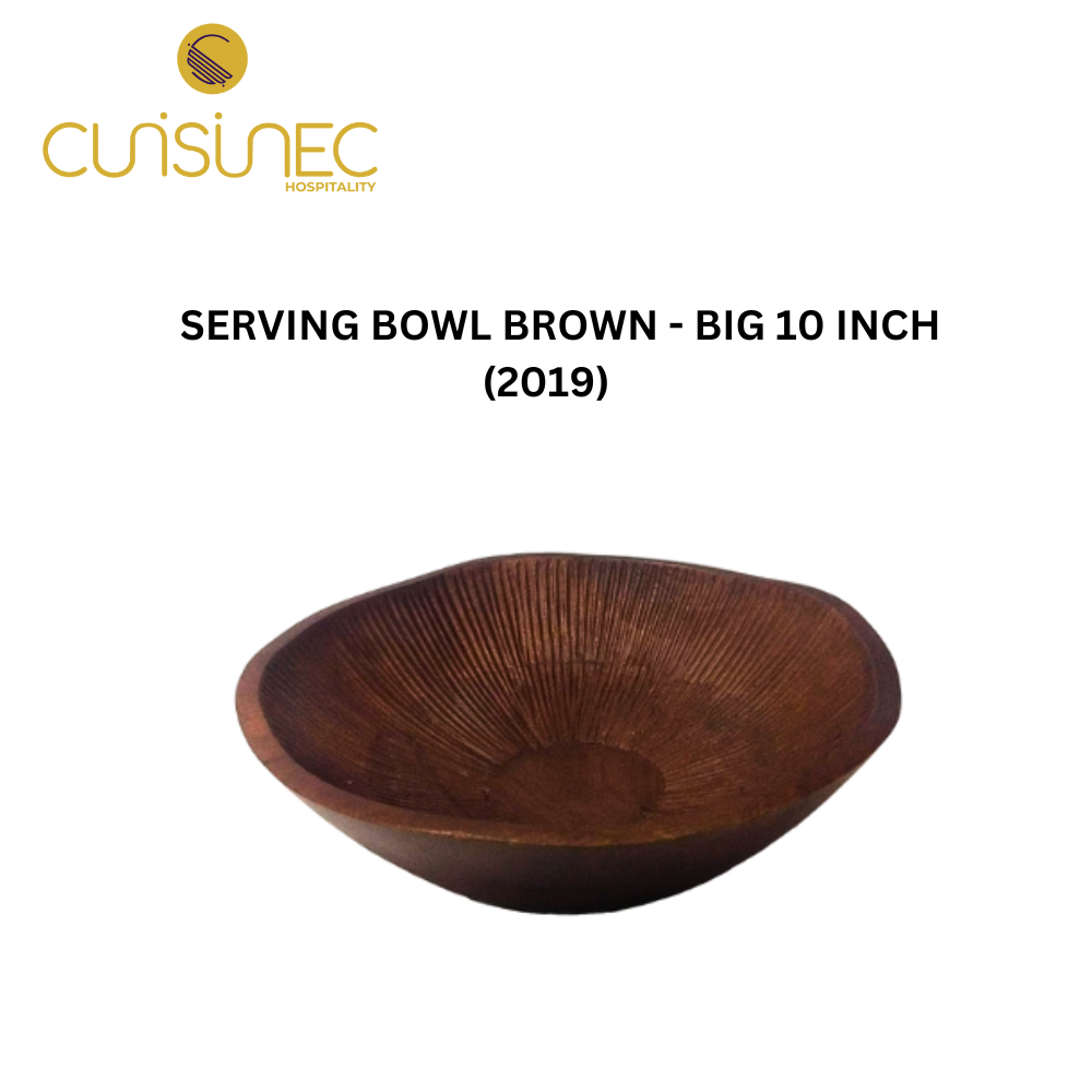 SERVING BOWL BROWN - BIG 10 INCH